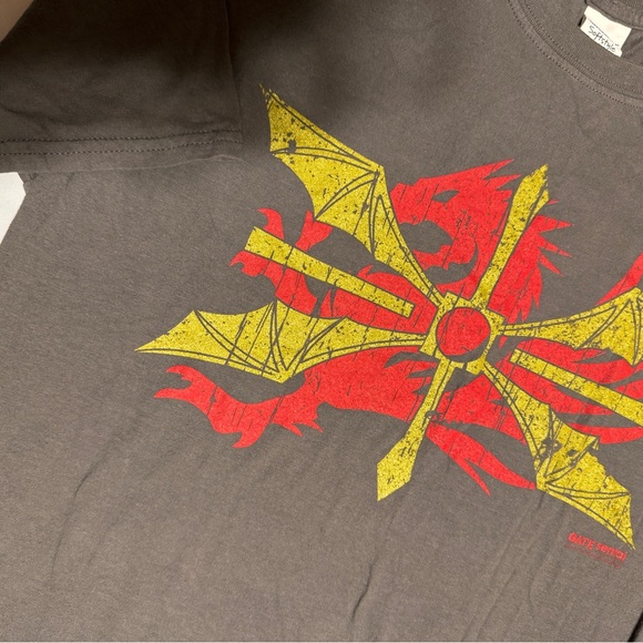 (L) Gate Sentai Tshirt Gray with Dragon and Gold Symbol July 2016 Loot Anime - Picture 2 of 6